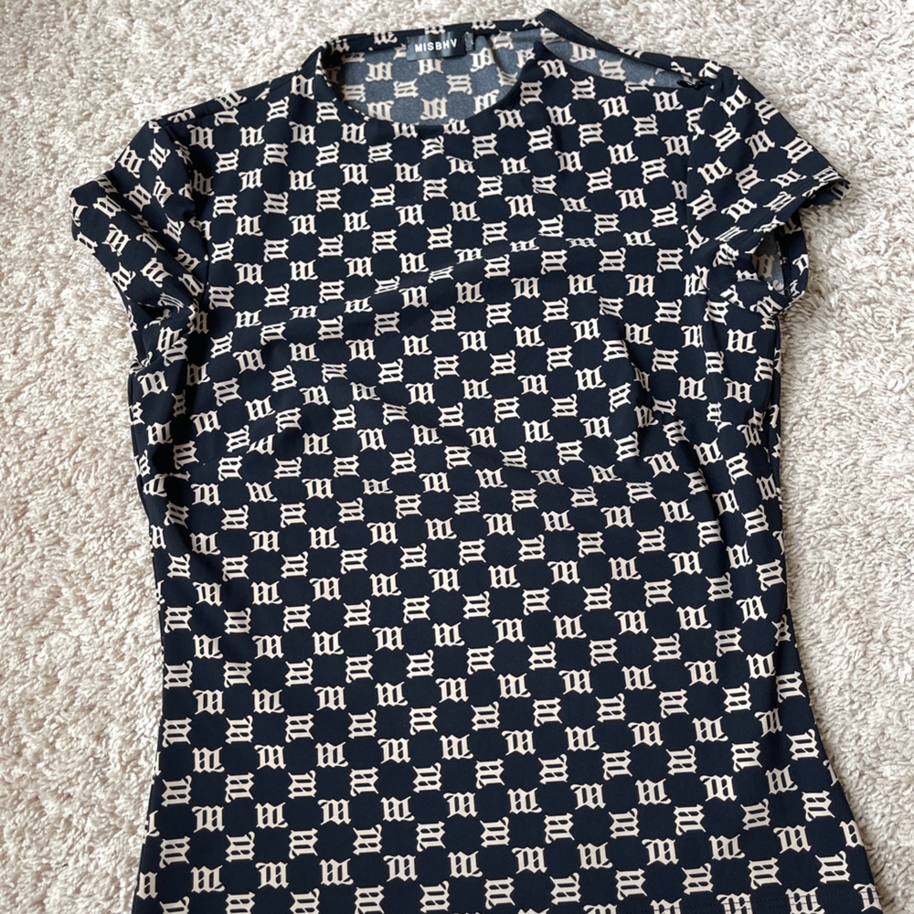 MISBHV Black Monogram Lara T-Shirt (USED)